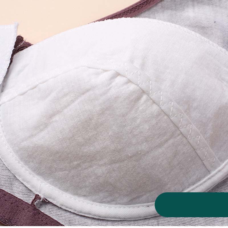 Cotton Cup Front Zipper Underwear Stainless Steel Vest Style Oversized Bra Solid Color Lightweight Breathable Soft Comfortable Casual Tank Top