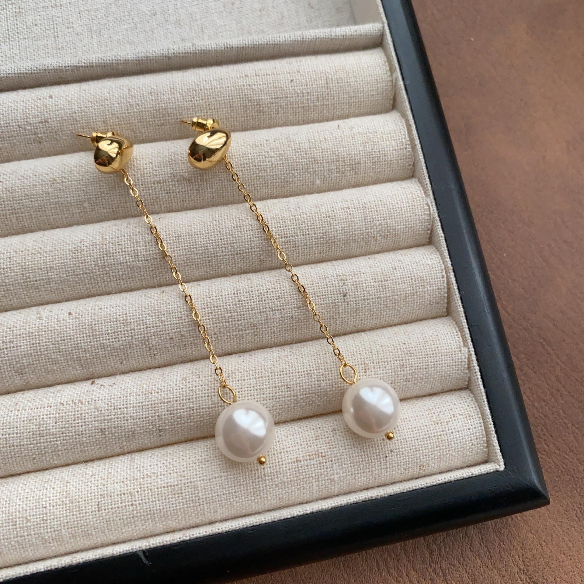 

Элегантные длинные серьги с жемчужной кисточкой - Высококлассная модная роскошь в стиле висячих серег Small