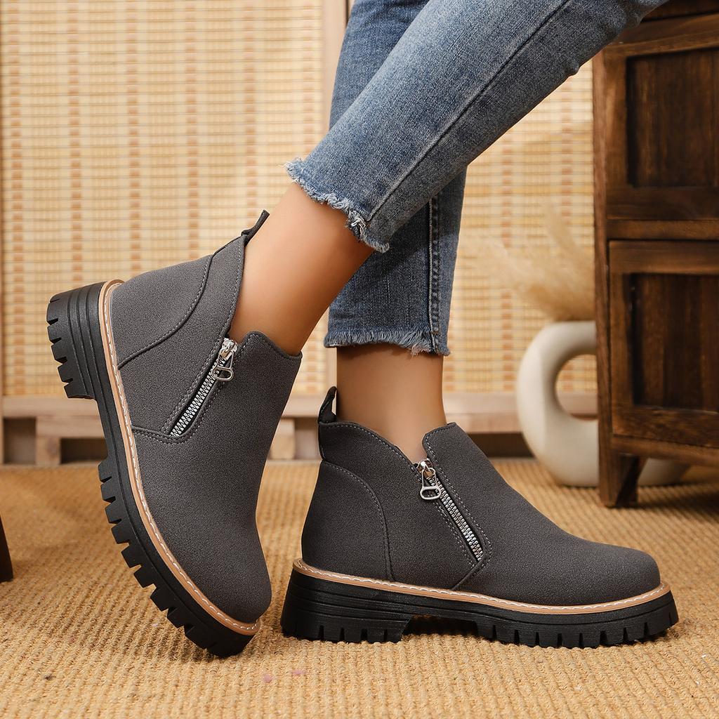 Plus Size Casual Ankle Boots for Women Fall/Winter 2025 High-Top Casual Fashion Ankle Boots for Women