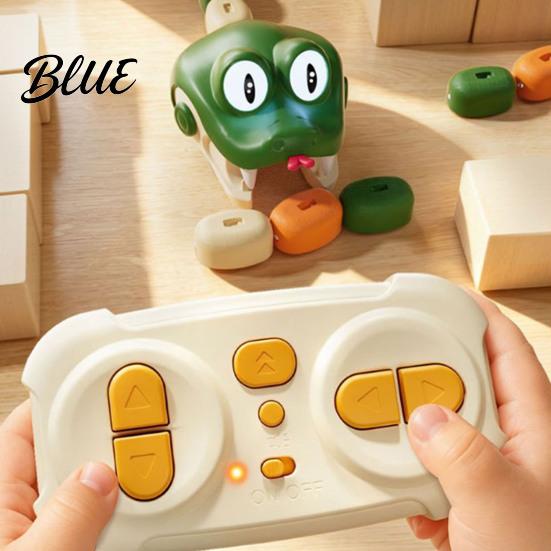 Two Player Snake Toy 1/2Pcs Magnetic Remote Control Toy Movable Eyes Electric Eating for Kids 2 Interactive RC Game with Light Sound