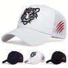 Unisex Tiger Head Embroidery Baseball Net Caps Spring And Autumn Outdoor Adjustable Casual Hats Sunscreen Hat Sports Golf Cap