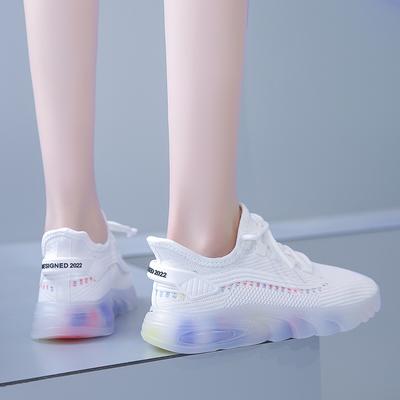 Fashion Women's Fashion Light Luxury Flying Woven Breathable and Comfortable Sports Casual Running Shoes Trendy Women's Casual Shoes