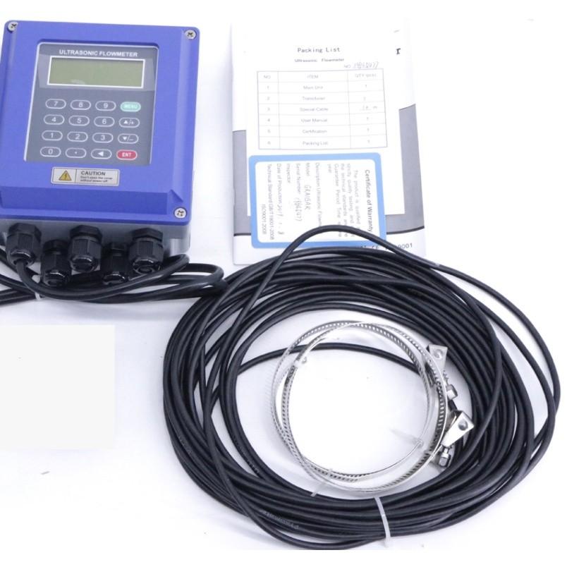 TUF-2000B Wall Mounted Clamp On Ultrasonic Flowmeter Portable Digital Water Liquid Flow Meter
