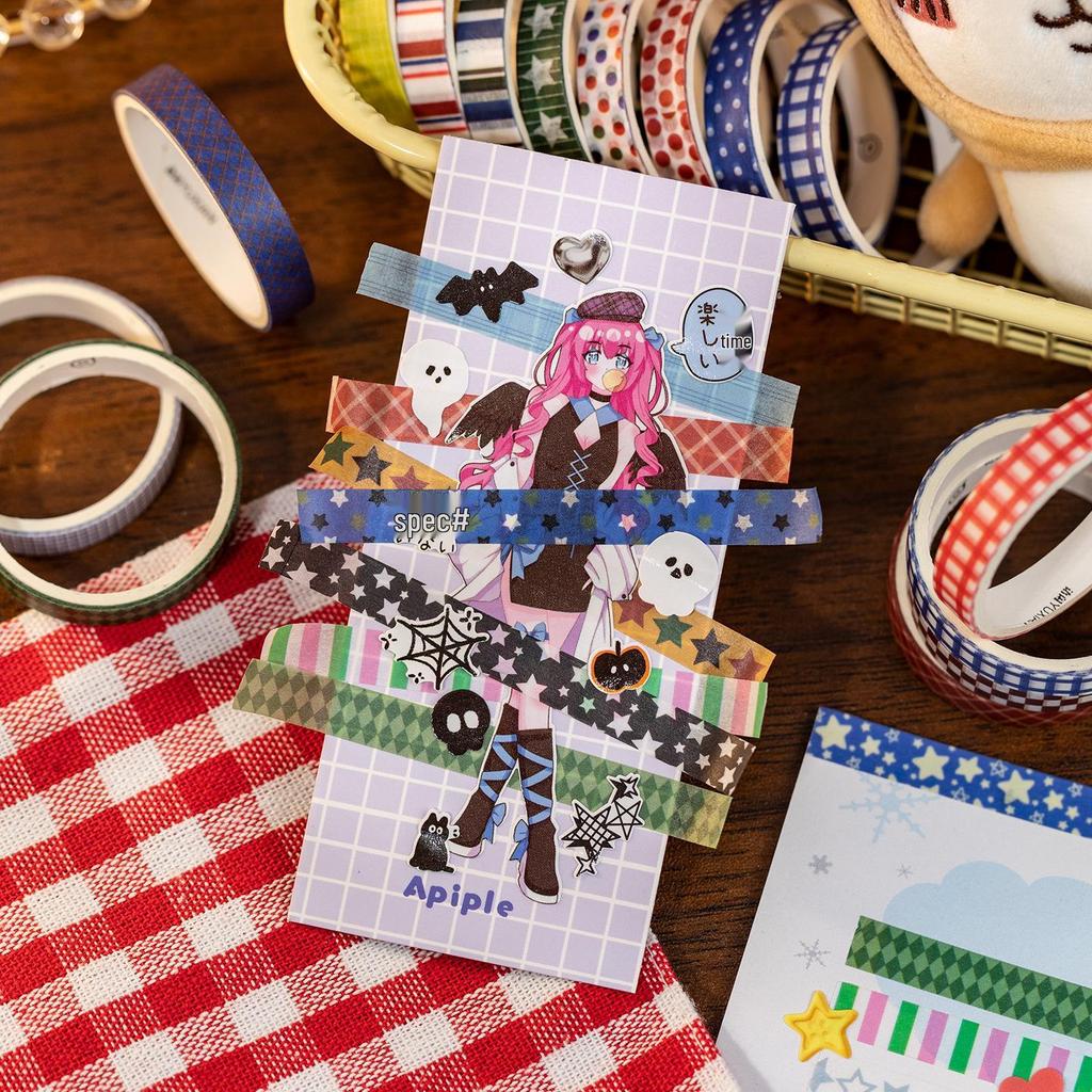 Yuxian Retro Star Washi Tape Set for DIY Journals & Collage