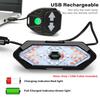 1 Pcs Bike Turn Signal Taillight Usb Rechargeable Remote Control Ultra Bright For Night Cycling