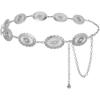 Women Metal Waist Chain Belt Concho Western Cowgirls Country Belt for Jeans Dress