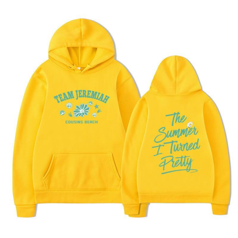 2025The Summer I Turned Pretty Printed Loose Hooded Sweater Hoodie