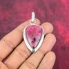 Rhodonit-Schmuck, 925er Sterling-Silber-Anhänger, handgefertigter Edelstein-Schmuck, Geschenke für die Frau, brandneuer Anhänger