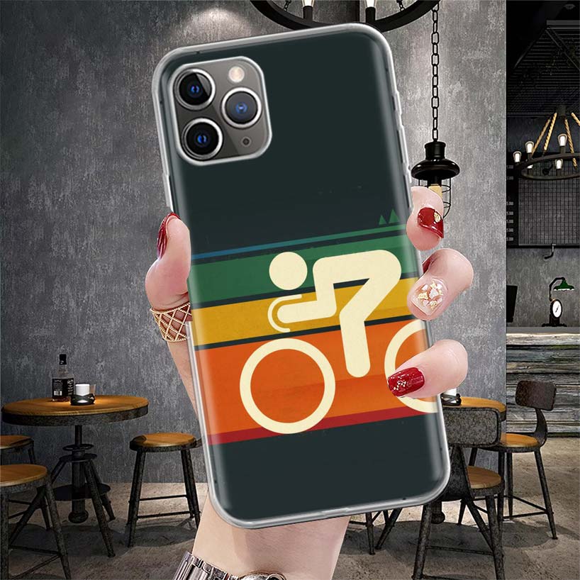 Bicycle Bike Sport Soft Phone Case For IPhone 11 17 Air 16E 16 Pro Max 15 + 14 Plus 13 Mini 12 Apple 7 SE 8 Fundas Coque 11 17 A