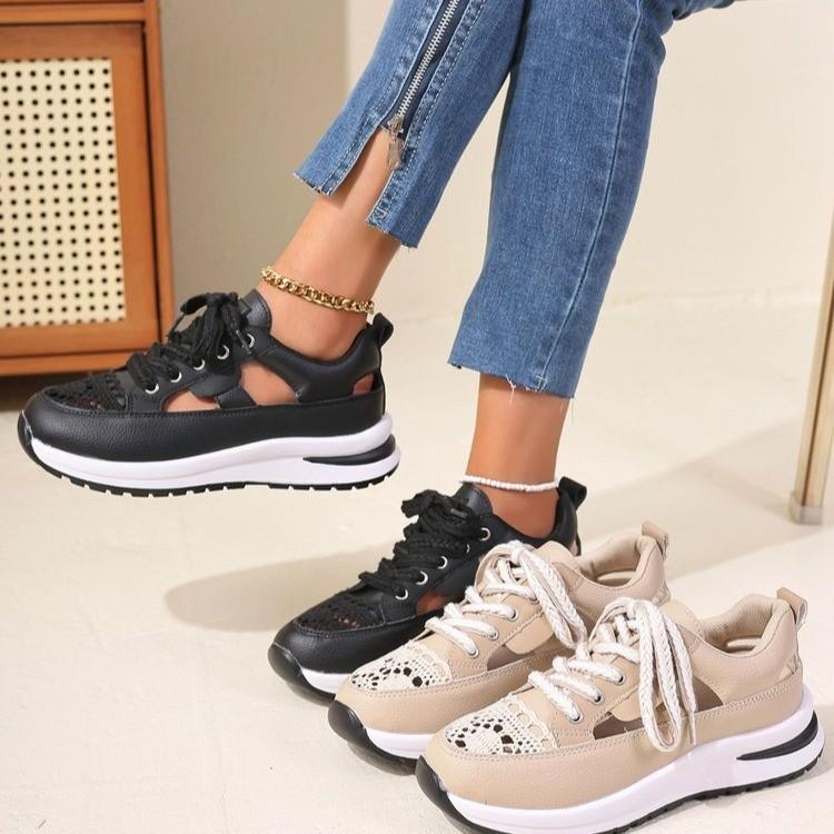 Fashion Fashion Baotou Hollow Wedge Platform Women'sShoes Summer Casual Height Increasing SandalsRoman Shoes Sandalias De Muier