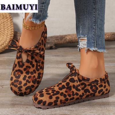 Women Flats Leopard Loafers Casual Waking Shoes Winter 2025 Trend New Brand Luxury Shoes Sport Sneakers Soft Sole Mujer Zapatos