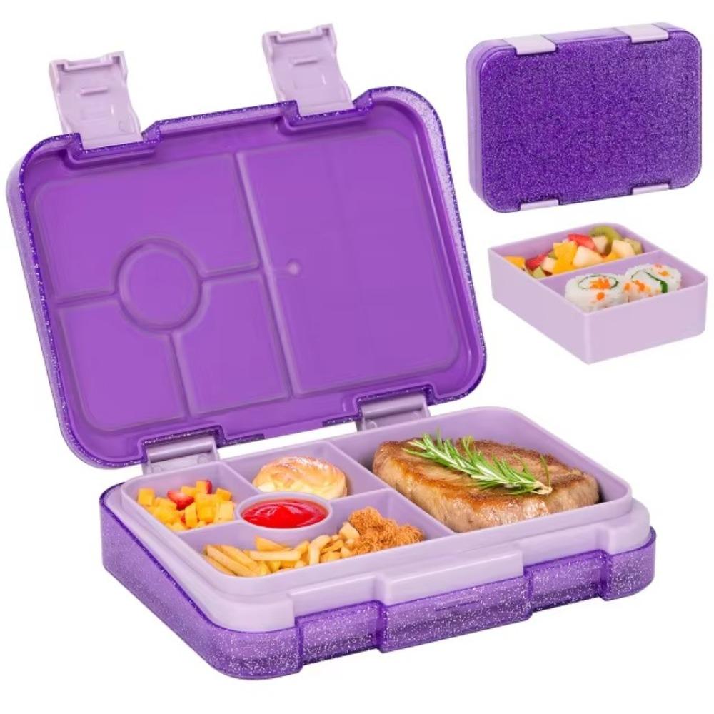 810ml Microwave Oven Bento Box Interlayer Food Container Portable Fork Spoon Preservation Box