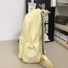 Large Capacity Student Schoolbag Solid Color Women Backpack Men Travel Backpack