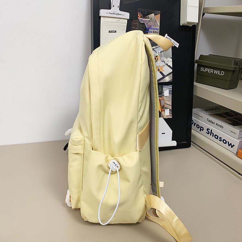 Large Capacity Student Schoolbag Solid Color Women Backpack Men Travel Backpack