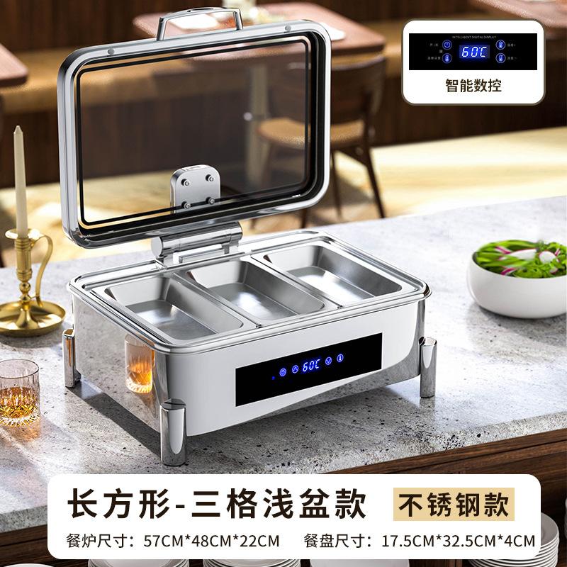 304 Stainless Steel CNC Hydraulic Buffet Stove, Electric Heat Preservation Stove for Commercial Use, Hotel Buffet Heating System