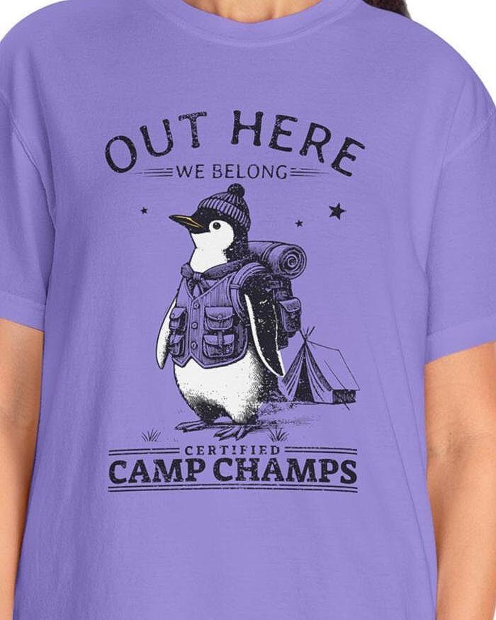 Camping Penguin Adventure Tee M