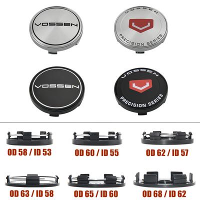 Emblem VOSSEN Centre Cap 58mm 60mm Wheel Cover Hub Cap 62mm 63mm Wheel Cap 65mm JDM Styling Sport Rim Tire Car Accessories