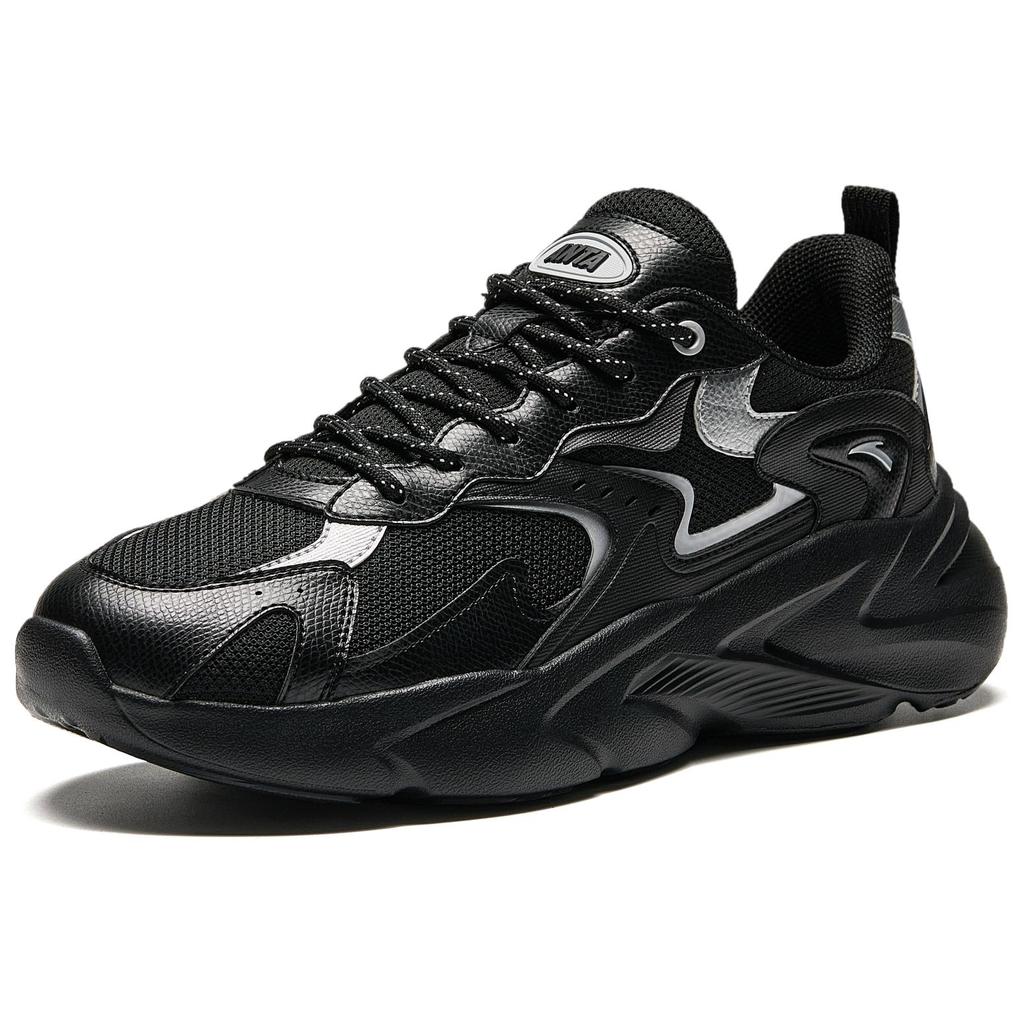 Anta Yunqi Sports Comfortable Non-Slip Wear-Resistant Breathable Low-Top Casual Shoes Men sneaker Black Silver 912518808-5