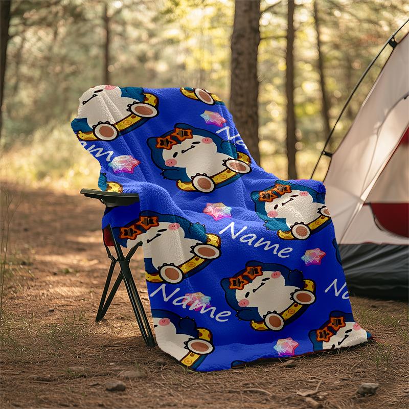 Personalized Custom Name Blanket - Pokémon Print Design,Blanket for Sofa,Bed,Travel,Camping - Soft and Warm, Great Gift