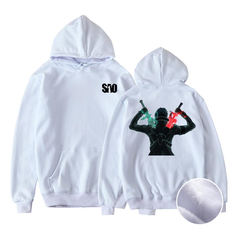 Sword Art Online Loose Fit Hooded Pullover Sweatshirt - Korean Street Style, Long Sleeve, New Collection