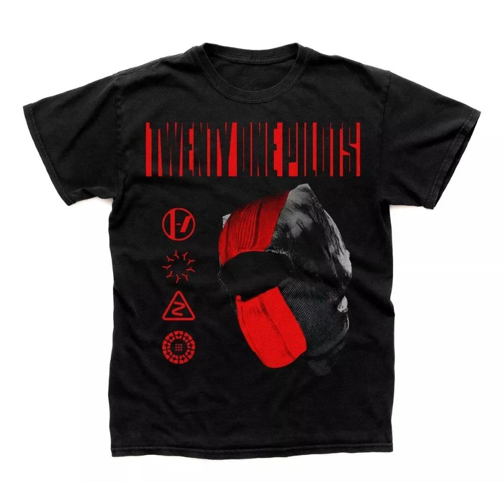 Hip Hop American Street Tričko Pánské Dámské Twenty One Pilots Scaled and Dragon Rock Aktivita Nadměrné Y2k Bavlna Krátký Rukáv