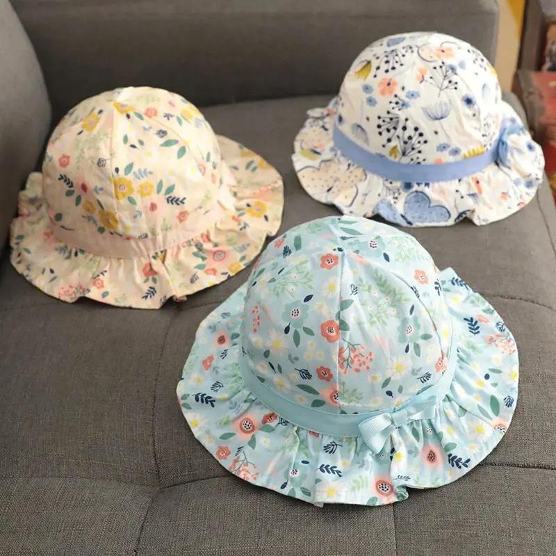 Baby Fisherman Hat Summer Thin Baby Cotton Sunshade Sun Hat Boys and Girls Cartoon Printed Basin Hat Trendy Hat
