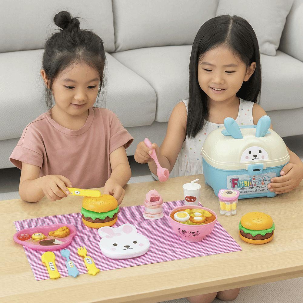 Little BearShape Pudding Feeding Set Pretend Play Play House Toys  Birthday Gift