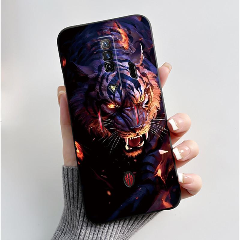 

Для Red Magic 7 NX679J Чохол Для Nubia Red Magic 7S Задня Кришка Милий Зайчик З Любов ю Чорний М який ТПУ Чохол для Телефону Для RedMagic 7 7S Корпус ZTE nubia Red Magic 7S