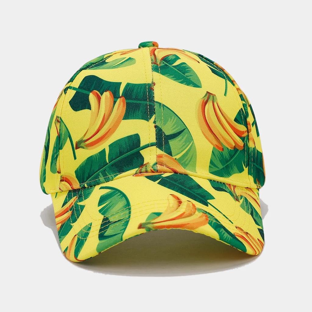 Baseballpetten met Fruitprint Zomerse Buitenzonbescherming Zonnehoeden Dames Heren Reizen Strand Anti-Zon Snapback Damesmode Pet met Vizier