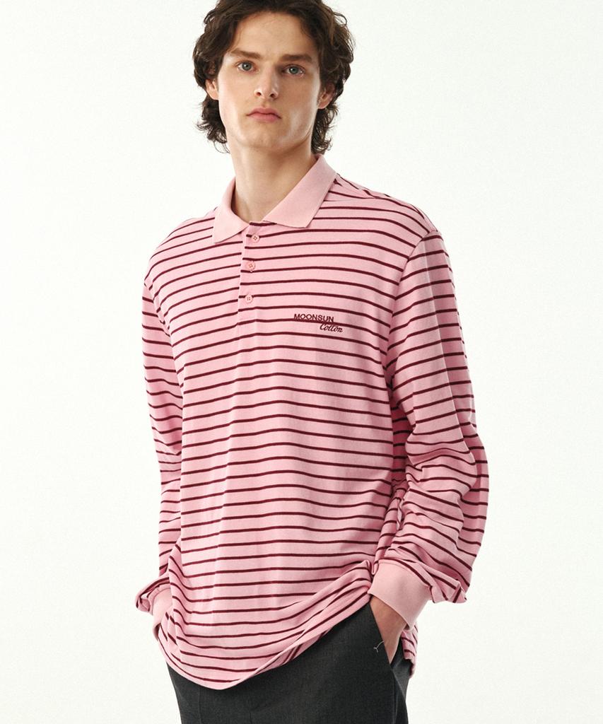 MOONSUN Mj S2 01 M.C Unisex, Stripe Pk Shirt / Pink