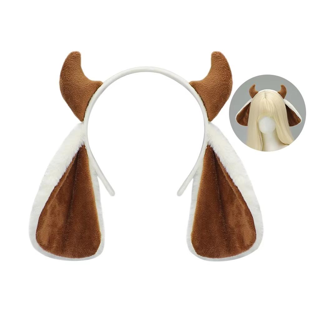 Furry Sheep Ears Headband Kawaii Animal Cosplay Headwear Lolita Plush Hair Hoop  Stage Performances