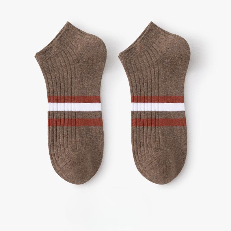 

Летние тонкие мужские носки из чистого хлопка, полностью хлопковые носки с защитой от запаха, короткие носки, носки с коротким голенищем, весенние и носки, антибактериальные спортивные мужские носки 1 pair кофейный