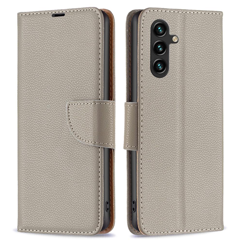 

Для Samsung Galaxy A35 5G Чохол Текстура лічі Підставка Гаманець Чохол для телефону Grey