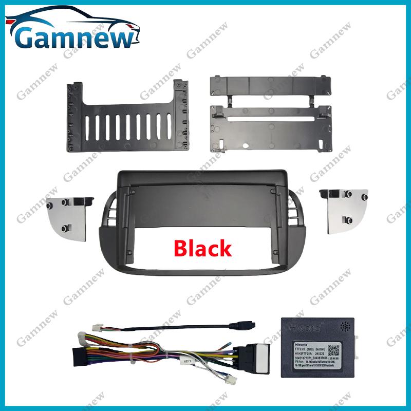 9 Inch Car Frame Cable Canbus Box Fascia Adapter Android Radio Dash Fitting Panel Kit For Fiat 500 2007-2015