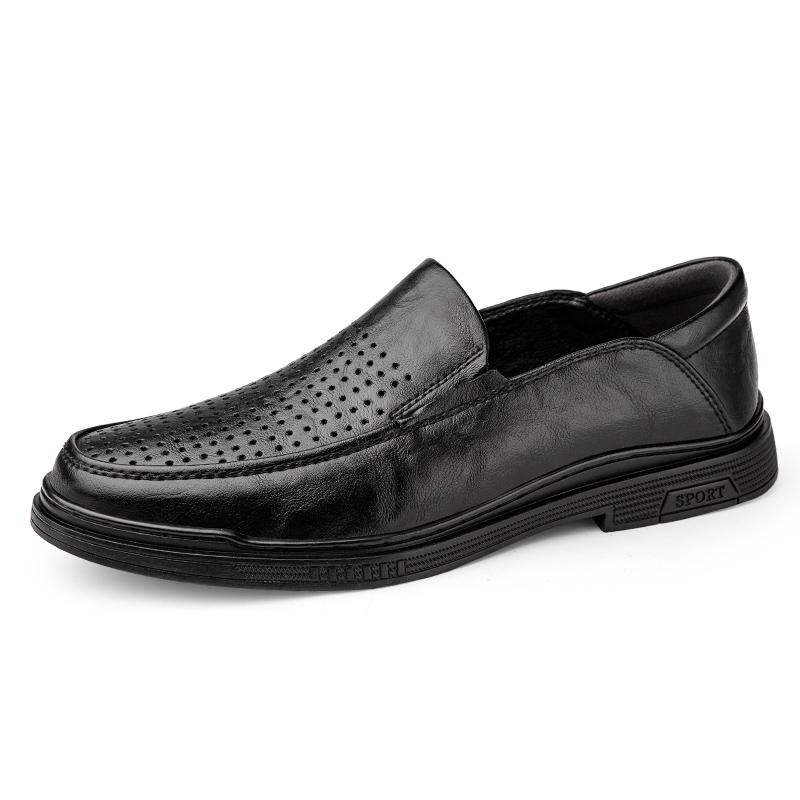 Fashion Genuine Leather Man Casual Flats Luxury Formal Mens Loafers Breathable Slip On Moccasins Handmade Leisure Driving Shoes