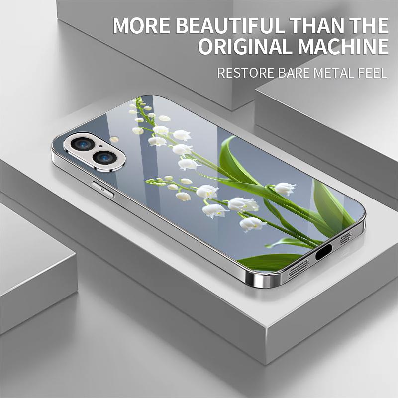 Lily of The Valley Floral Print Design Phone Cases for Iphone 16 15 14 13 12 11 X XR XS 8 7 Plus Pro Max Series