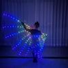 LED Luminous Butterfly Wings - Belly Dance, Fairy Costume, Catwalk Fluorescent Cloak