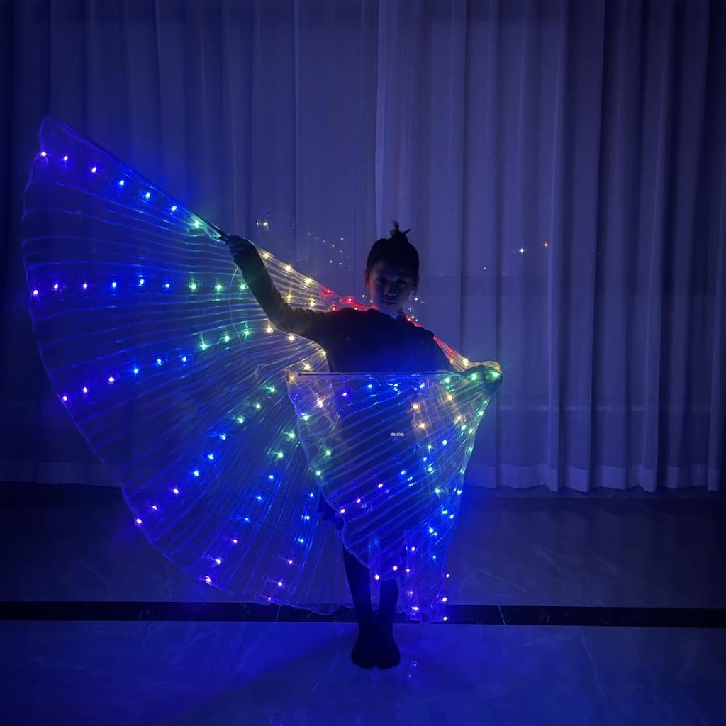 LED Luminous Butterfly Wings - Belly Dance, Fairy Costume, Catwalk Fluorescent Cloak