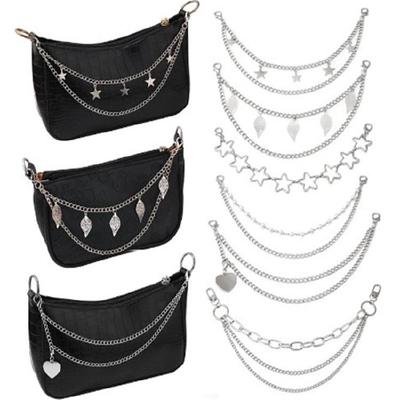 5 Pack Multipurpose Alloy Handbag Chains Fashion Bag Chains Alloy Texture Stylish Bag Accessories for Various Occasion