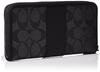 Coach F54630 Signature Long Black Lightweight Faux Leather Wallet, Women's, Smoke/Black, Wallet, F54630-1 [Used]