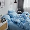 Premium Solid Color Double Panel Bed Sheet Set, 4-piece Luxury Bedding Set, Breathable Bed Sheet Set for Family Hotel Bedroom
