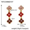 Multi-Color Zirconia Diamond Necklace, Bracelet, Ring & Earring Set - Stainless Steel