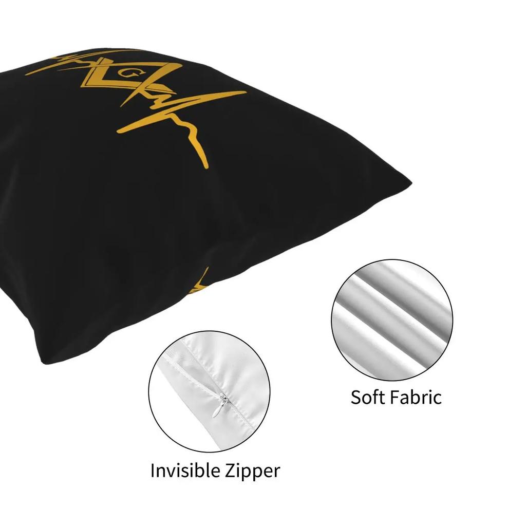 Heartbeat Freemason Throw Pillow Cover Cushions for Sofa Masonic Mason Fashion Cushion Covers