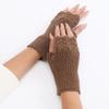 Halbfinger-Strickhandschuhe Häkelblumen-Fäustlinge Fingerlose Handschuhe Weich Outdoor