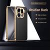 Electroplated Lychee Leather Texture Phone Case for OPPO Find X9/X8 Pro - Full Coverage, Anti-Drop Protective Cover for Men