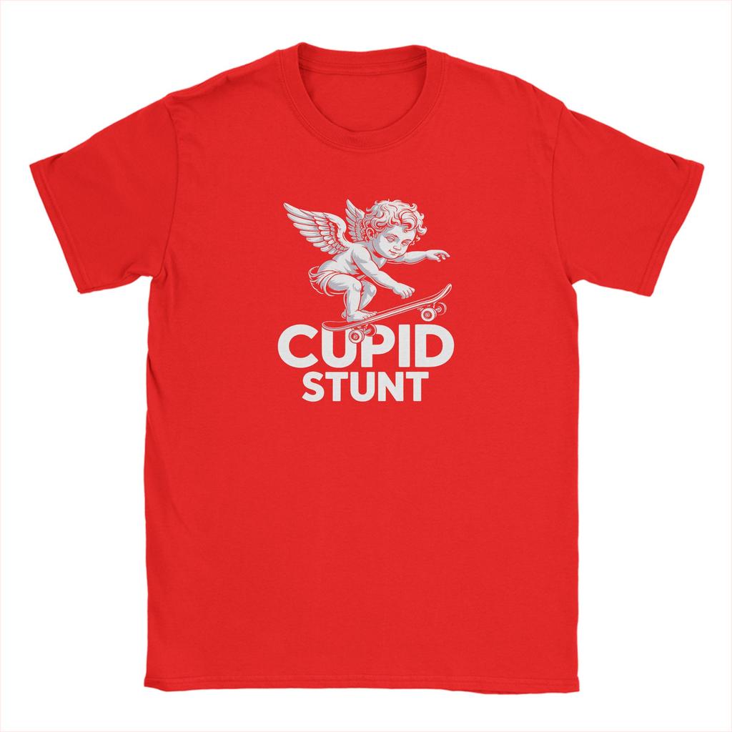 T-shirt Cupid Stunt Été 100% Coton T-shirts Pour Unisexe Loisir Décontracté T-shirt Manches Courtes Style Rue Hauts
