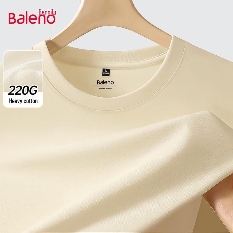 Baleno Men's Loose Fit Heavyweight Cotton Long Sleeve T-Shirt