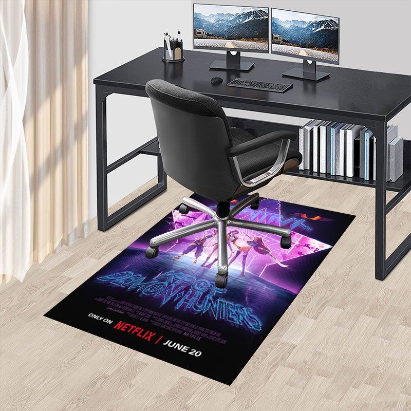 

K-Pop Demon Hunters: The Official Merchandise Collection Offic Chair Mat, K-pop Theme Carpet, Non-slip, Soft and Durable Leisure Rug for In 60cm by 90cm
