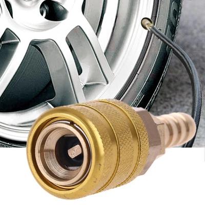 8 mm massiver Messing-Reifenventilclip, Pumpendüsenklemme, Schnellkupplung, universeller Luftfutter-Inflator, Pumpenadapter, Gewindeanschluss