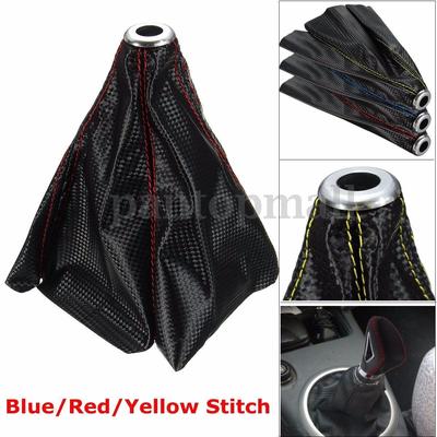 Red stitch fits Ford Galaxy Seat Alhambra VW Sharan Mk2 de vitesse en cuir couverture